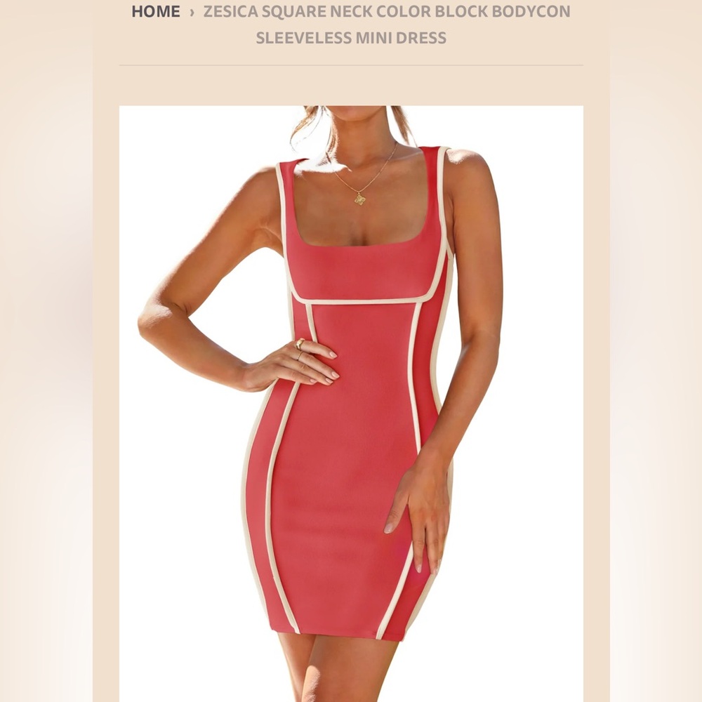Zesica NWT’s Square Neck Bodycon Mini Sleeveless Dress Size S